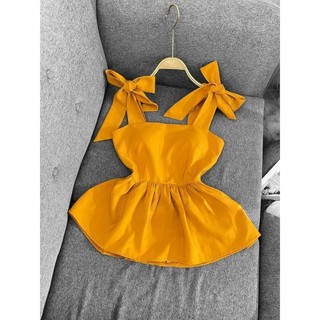 Áo 2 dây cột nơ vai cúp ngực