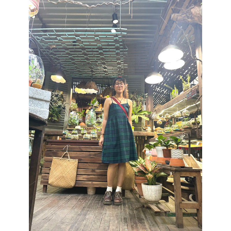 Váy 2 Dây Kẻ Caro Đỏ/ Xanh Vui Giáng Sinh/ Noel/ Tết