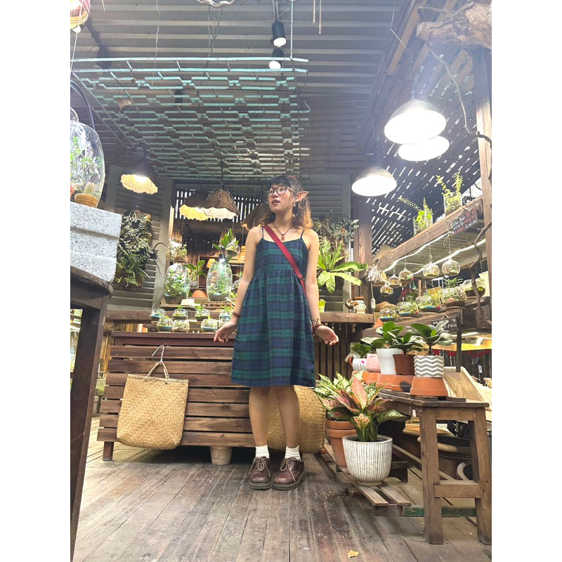 Váy 2 Dây Kẻ Caro Đỏ/ Xanh Vui Giáng Sinh/ Noel/ Tết