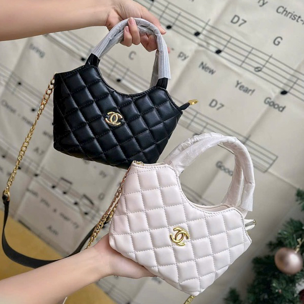 Túi Xách Nữ Cầm Tay Đeo Chéo Ô Trám Size 22 Dây Xích Pha Da