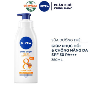 Sữa dưỡng thể dưỡng sáng giúp phục hồi & chống nắng nivea 350ml