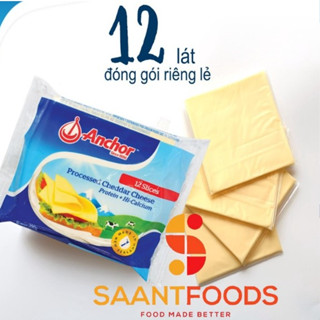 Phô Mai Lát Processed Cheddar Anchor 12 Miếng
