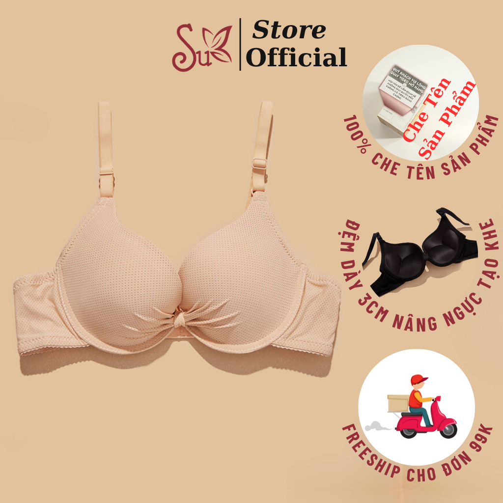 Áo Lót Nữ Thông Hơi Nâng Ngực Su Store Official Áo Ngực Mút Dày 2Cm Định Hình Vòng Một 6611