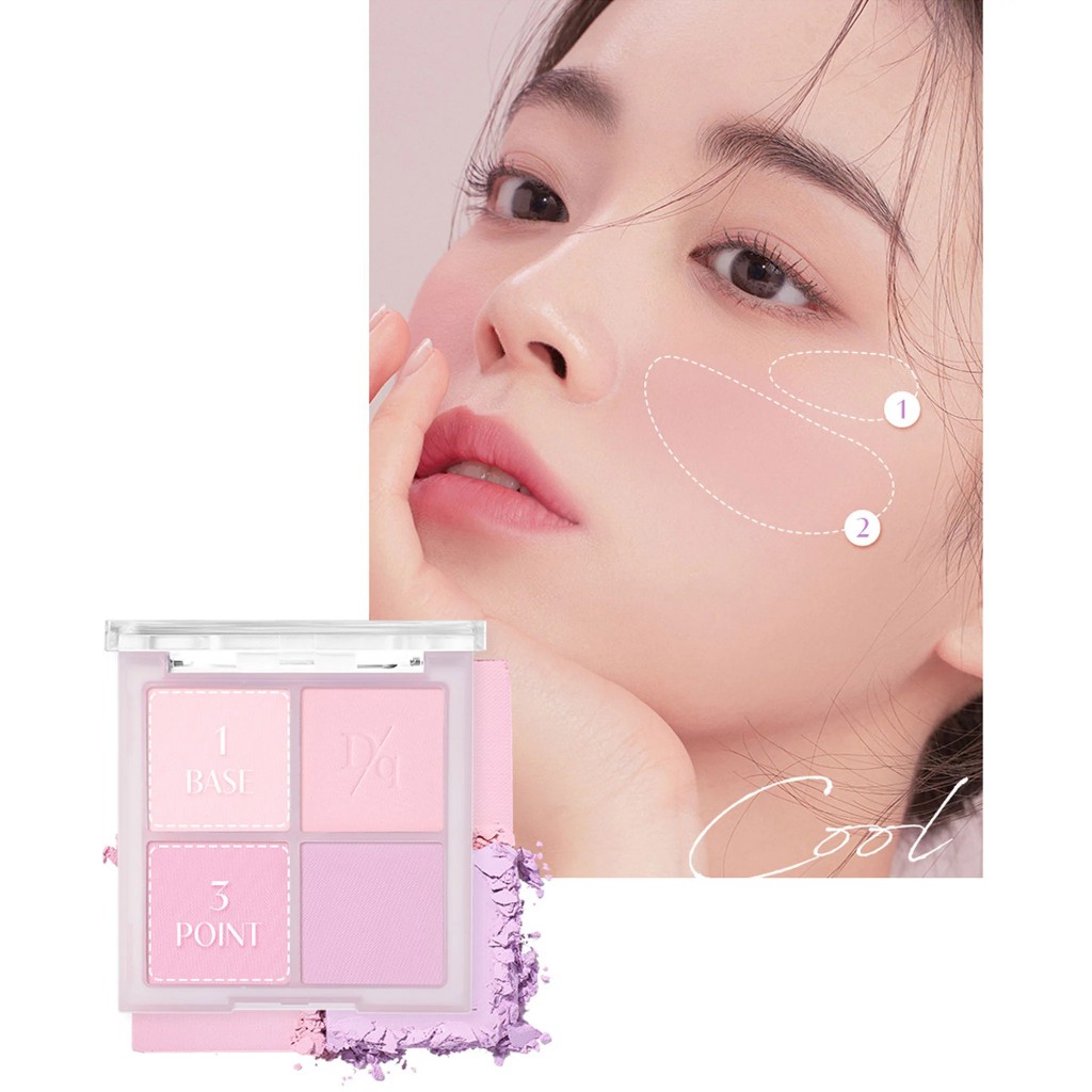 Phấn Má Hồng Dasique Blending Mood Cheek 07 Candy Berry 03 Peach Blending 04 Beige Knit