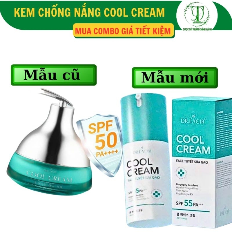 Kem chống nắng dưỡng trắng COOL cream Dr lacir Lamer care[Chính hãng]