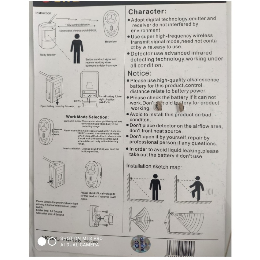 Báo khách kiêm báo trộm FA-158/ FA-153