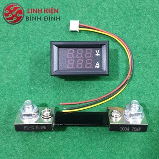 Đồng hồ đo dòng áp vôn ampe 0-100v led 0.56 inch