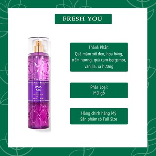 Dark Kiss - Xịt thơm toàn thân body mist Bath & Body Works khác - fresh you