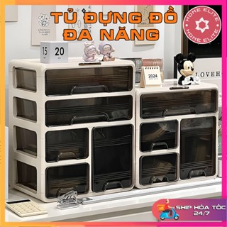 Tủ Đựng Đồ HomeElite Đa Năng 4-5 Tầng Để Bàn Có Ngăn Kéo - Hộp Đựng Đồ Decor Bàn Làm Việc,Góc Học Tập Đẹp Và Tiện Dụng