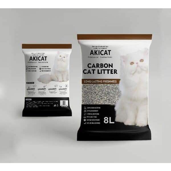 [Tải 6 bao]  Cát  8L AKICAT đất sét mix than hoạt tính