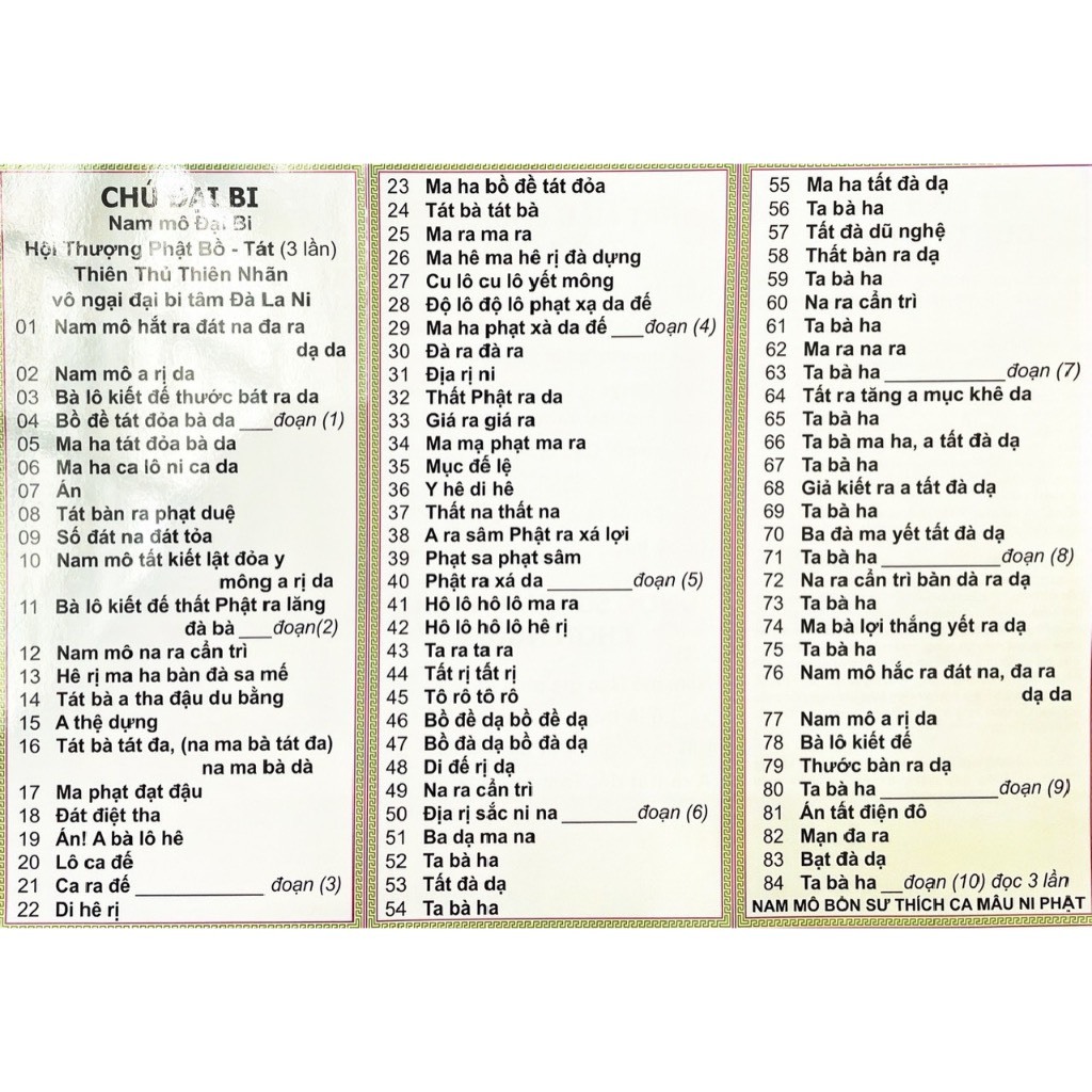 Sách - Combo Kinh  Từ bi sám hối, Chú Đại Bi, Lời khấn nguyện hàng ngày