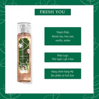 Fairytale - Xịt thơm toàn thân body mist Bath & Body Works khác - fresh you