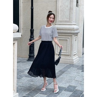 Chân váy dài lưng thun+ áo