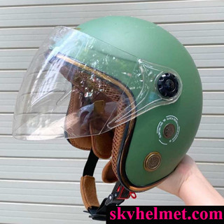 Nón bảo hiểm 3/4 kính dài xanh lính hàng chất lượng chính hãng nhiều màu cho quí khách hàng lựa chọn