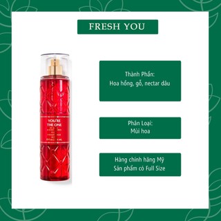 You're The One - Xịt thơm toàn thân body mist Bath & Body Works khác  You Are The One - fresh you