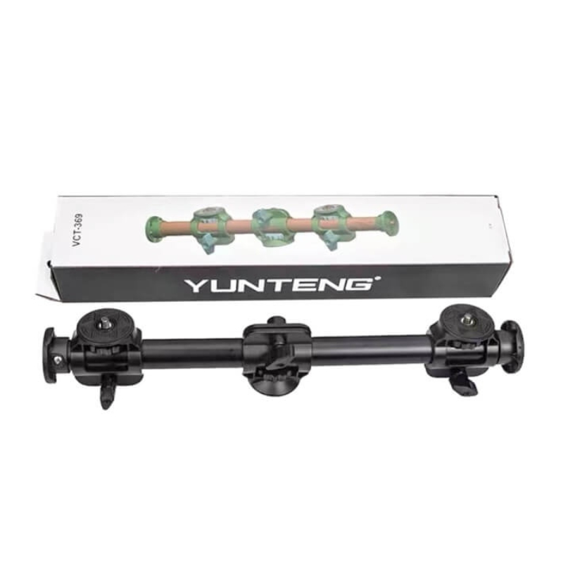 Thanh ngang dài 63cm gắn Tripod quay từ trên xuống có 3 đầu ren 1/4