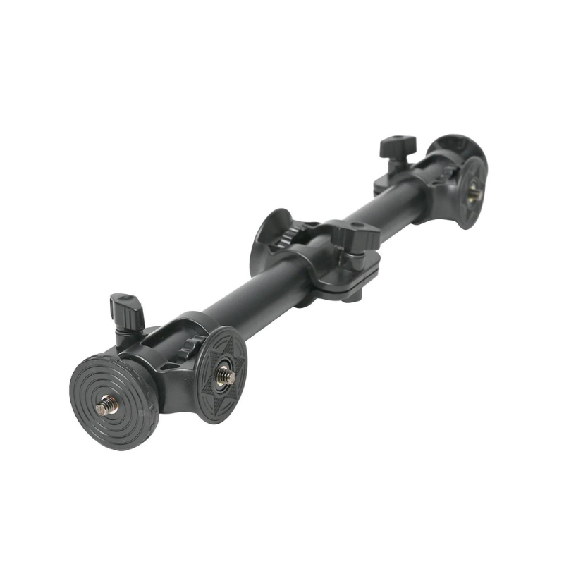 Thanh ngang dài 63cm gắn Tripod quay từ trên xuống có 3 đầu ren 1/4