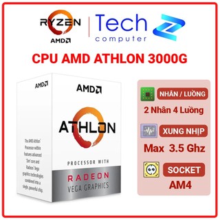 CPU AMD Athlon 3000G Box Hãng Bảo Hành 3 Năm