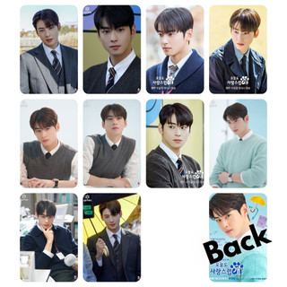 Set 10 card giấy bo góc in 2 mặt ảnh cha eun woo - a good day to be a dog