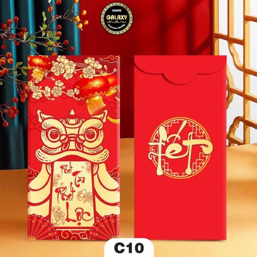 Bao Lì Xì Màu Đỏ Đẹp Bao Lì Xì Tết 2024 Giấy C150 Xịn Cứng Túi Độc Lạ Hoạt Hình Con Rồng Giáp Thìn Shop Galaxycoffee