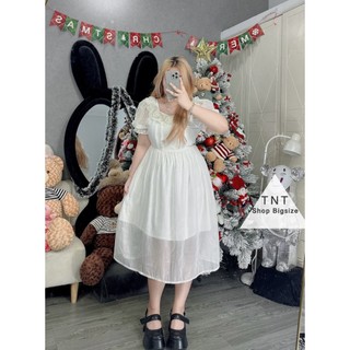 ĐẦM MIDI VIỀN CỔ HOA [TNT SHOP BIGSIZE 60KG 90KG]
