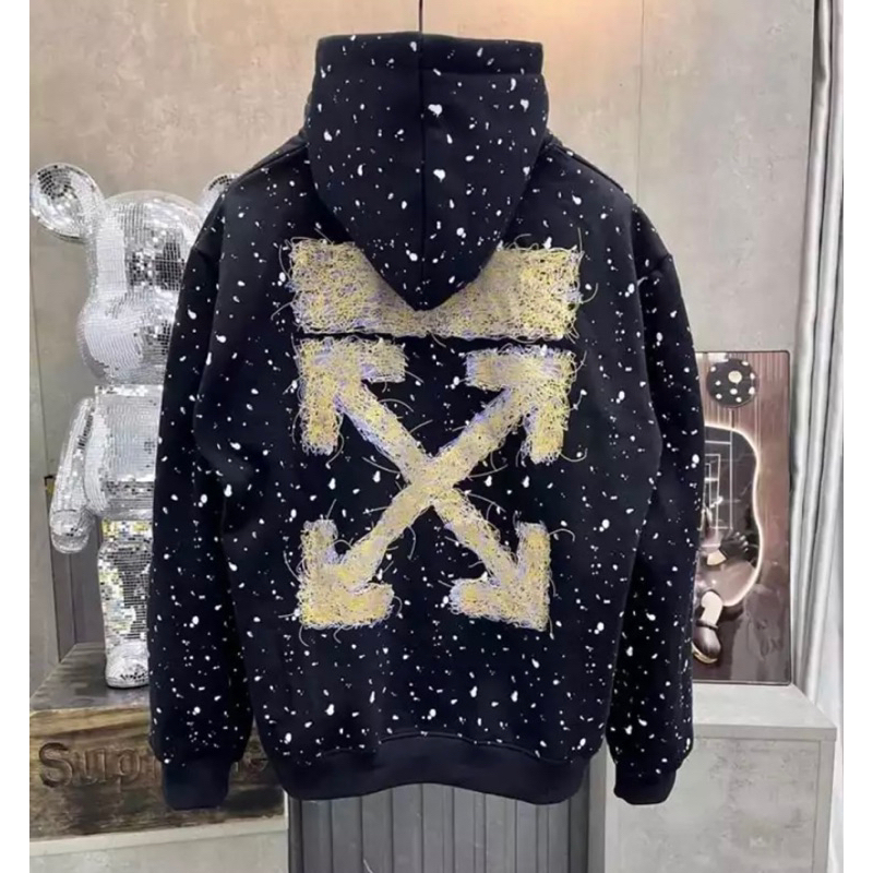 Áo Hoodie OFF White Mũ Trùm 2 Lớp Vải Cotton Nỉ Cao Cấp Form Rộng - Áo Hoodie Nam Nữ Unisex KMG Fashion