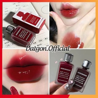 Son bóng Lì Herorange Nội Địa Trung Nắp Trắng Vỏ Đỏ hình chai Mềm Mịn Lâu Trôi HR567