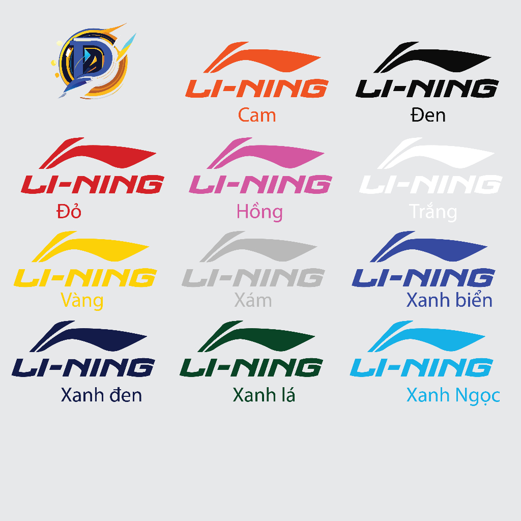 Logo ủi nhiệt in áo, balo Lining, hình in PET dễ dàng ép lên vải bằng bàn là, bàn ủi, chiều ngang 5cm