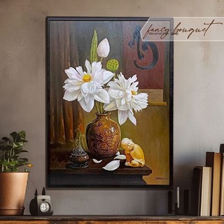 Tranh gỗ hoa sen - tinh hoa xưa cổ - nghệ thuật gỗ- 60x80 cm nặng 4.2kg
