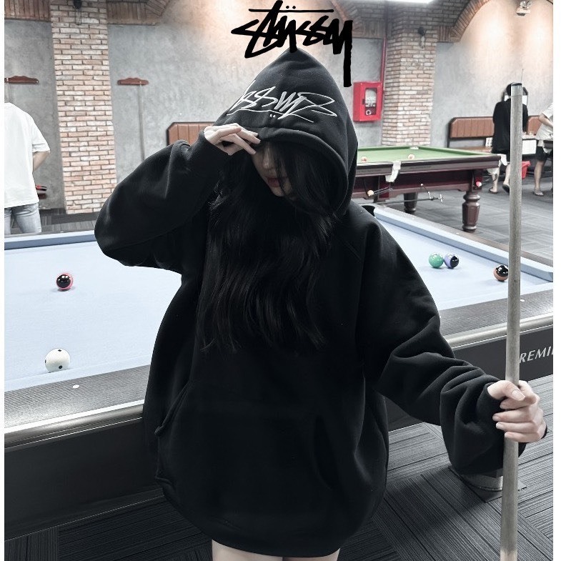 Áo Hoodie Stussy Mũ Thêu Form Rộng 2 Lớp Vải Cotton Nỉ Cao Cấp , Áo Hoodie Nam Nữ Unisex KMG Fashion