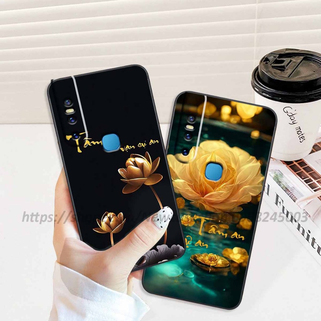 Ốp lưng Vivo V15 / V15 Pro in hình thư pháp,tâm an vạn sự an giản dị
