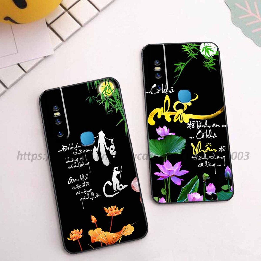 Ốp lưng Vivo V15 / V15 Pro in hình thư pháp,tâm an vạn sự an giản dị