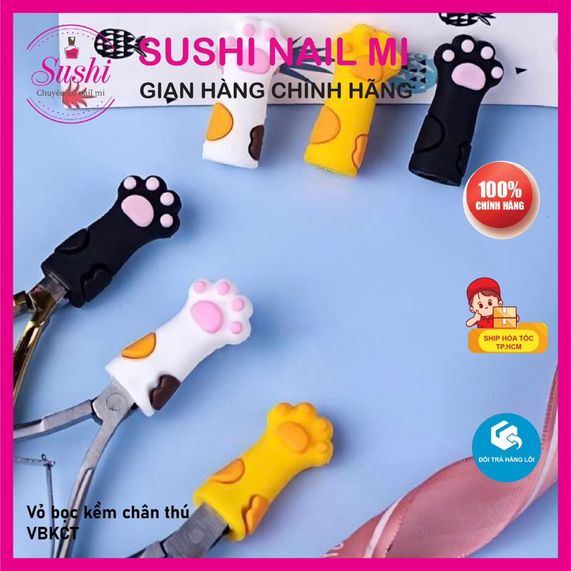 Vỏ bọc đầu kìm hình thú , chân thú cute - Bảo vệ đầu kềm silicon chuyên dụng cho dân làm móng - Sushi nail mi