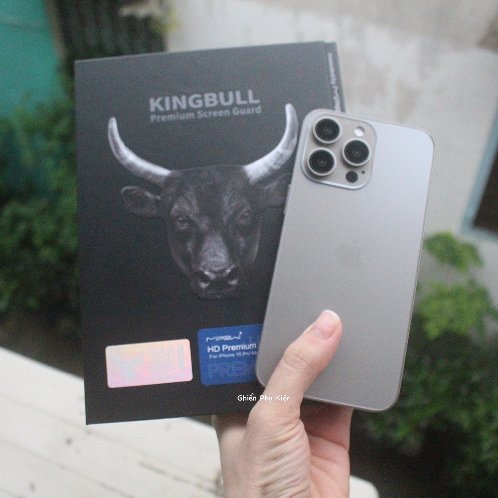 Cường Lực Trong Suốt Mipow Kingbull HD Premium Silk Protector Dành Cho iPhone 15 Series