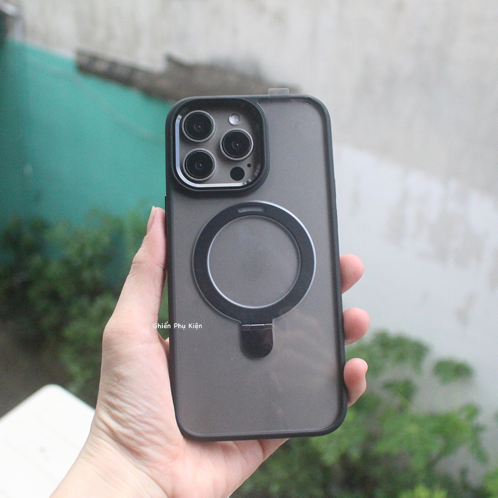 Ốp Lưng Sạc Không Dây Mipow USA Kiêm Giá Đỡ 2IN1 Dành Cho iPhone 15 Series