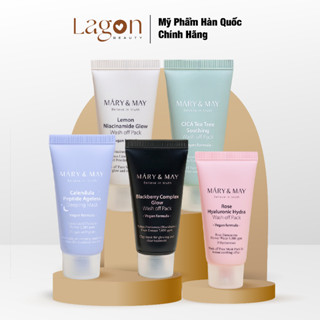Set 5 Tuýp Mặt Nạ Đất Sét Mary&May Wash Off Tuýp 30g