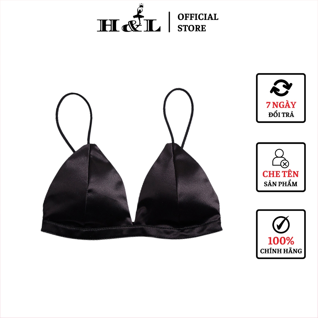 Áo bra nữ 2 dây satin mút mỏng nhẹ mềm mại, 2 dây thoáng mát quyễn rũ HL BOUTIQUE B965