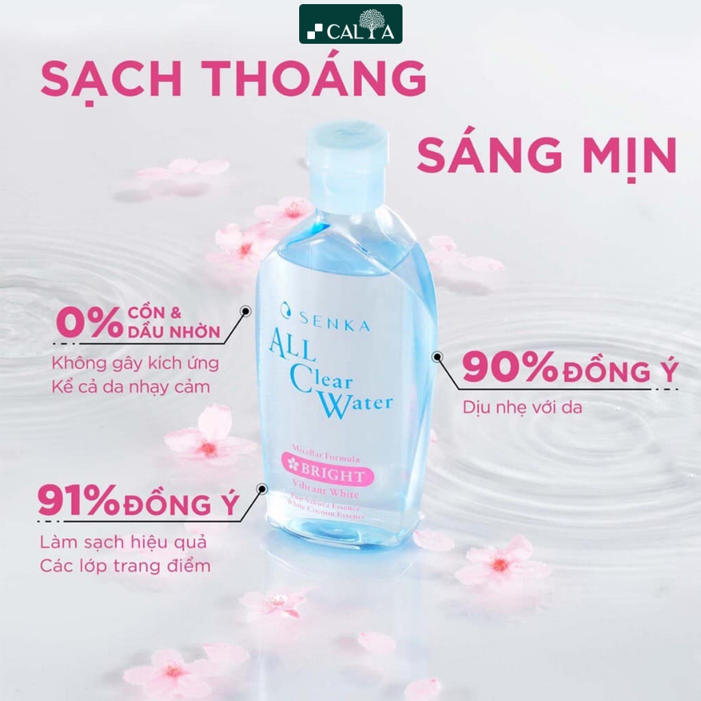 Nước Tẩy Trang Senka Sạch Sâu, Dưỡng Ẩm, Làm Trắng Da - Senka All Clear Water Micellar 230ml