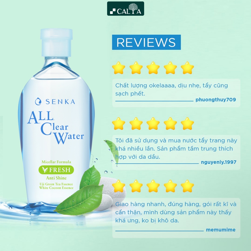 Nước Tẩy Trang Senka Sạch Sâu, Dưỡng Ẩm, Làm Trắng Da - Senka All Clear Water Micellar 230ml