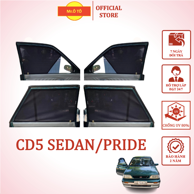 Rèm Che Nắng chống UV Xe KIA CD5 Sedan/ PRIDE -chống UV - Loại 1 Mr Ô Tô - Bảo hành 2 năm