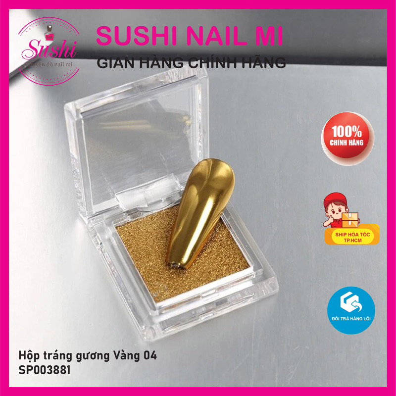 Tráng gương Vàng, Bạc chuyên dùng trang trí móng - Sushi nail mi