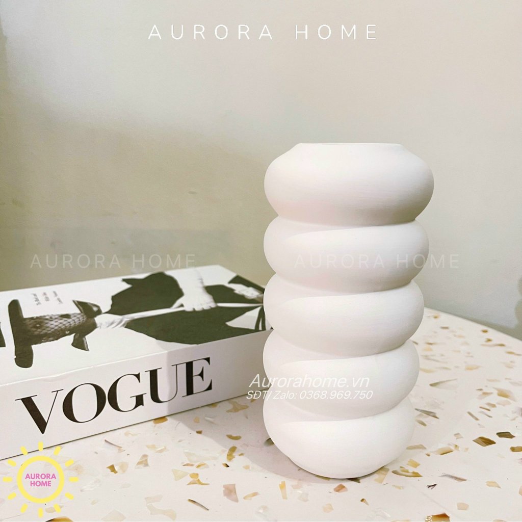 Bình gốm cắm hoa decor hiện đại Taka Taka - Bình gốm decor nghệ thuật cắm hoa | Aurora Home