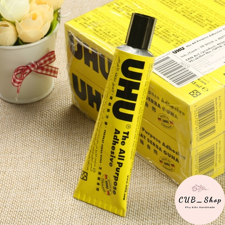 10 Tuýp Keo UHU 35ml - Dán Gỗ, Nhựa, Da, Vải