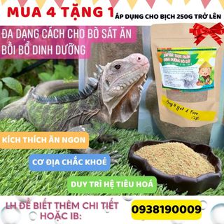 THỨC ĂN JAPTOR FOOD BỘT KHÔ DINH DƯỠNG CỦA Rồng Nam Mỹ IGUANA, RÙA CẠN SULCATA, RỒNG ÚC, BÒ SÁT NÓI CHUNG + Men vi sinh.