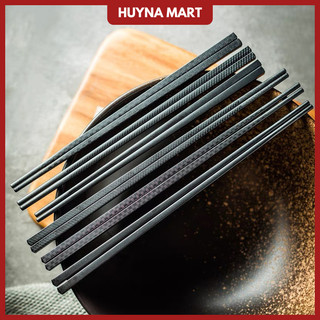 Bộ 10 đôi đũa ăn cao cấp, kháng khuẩn Nhật Shikisai, chống ẩm mốc chịu nhiệt Huyna mart NB54