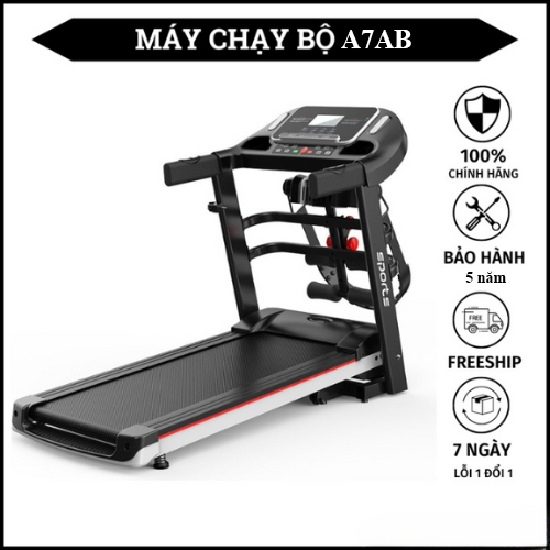 Máy Chạy Bộ Đa Năng Cao Cấp Gấp Gọn A7AB, Máy Chạy Bộ Tại Nhà, công xuất 3.0 hp, tốc độ 1-14km/h