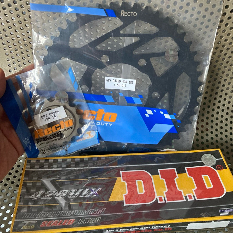 GPX DEMON GR200R - 200cc Nhông 15T - Dĩa 48T + Sên RK 428ELO - DID 428VIX Chính Hãng