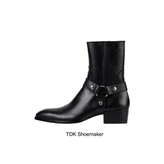 Harness boots ver 2 giày bốt nam da bò bangladesh cao cấp gót gỗ 5cm, khóa kéo ykk - tdk shoemaker