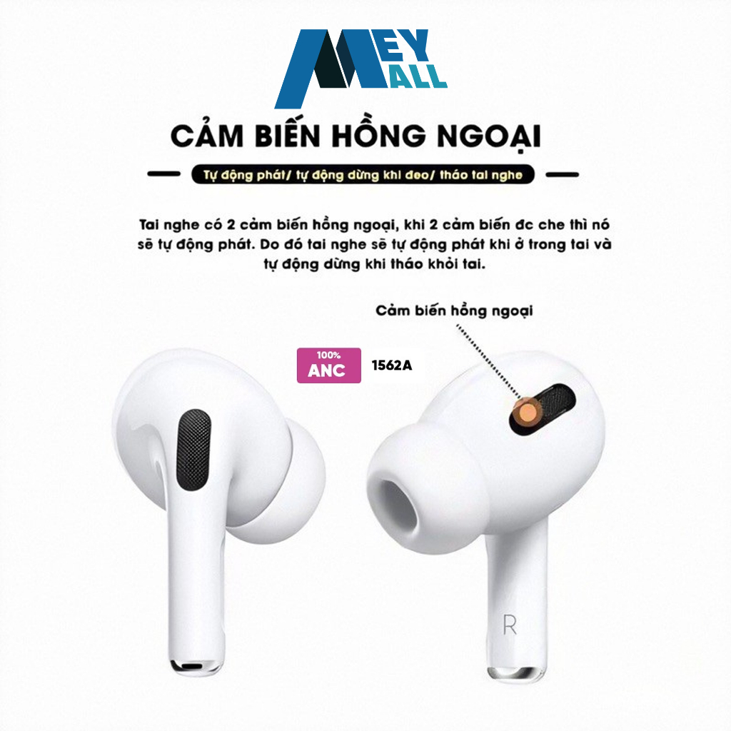 Tai nghe Pro2 ANC hàng xáchtay Nhật cao cấp chống ồn chủ động cho mọi dòng máy - Tặng ốp cute - Bảo hành 1 năm - MeyMall