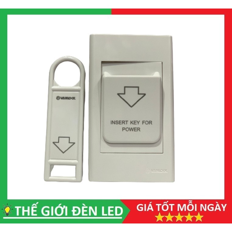 Bộ chìa khóa ngắt điện 20A Sino Vanlock (Thẻ Từ) tự động ngắt điện khi ra khỏi phòng hàng chính hãng